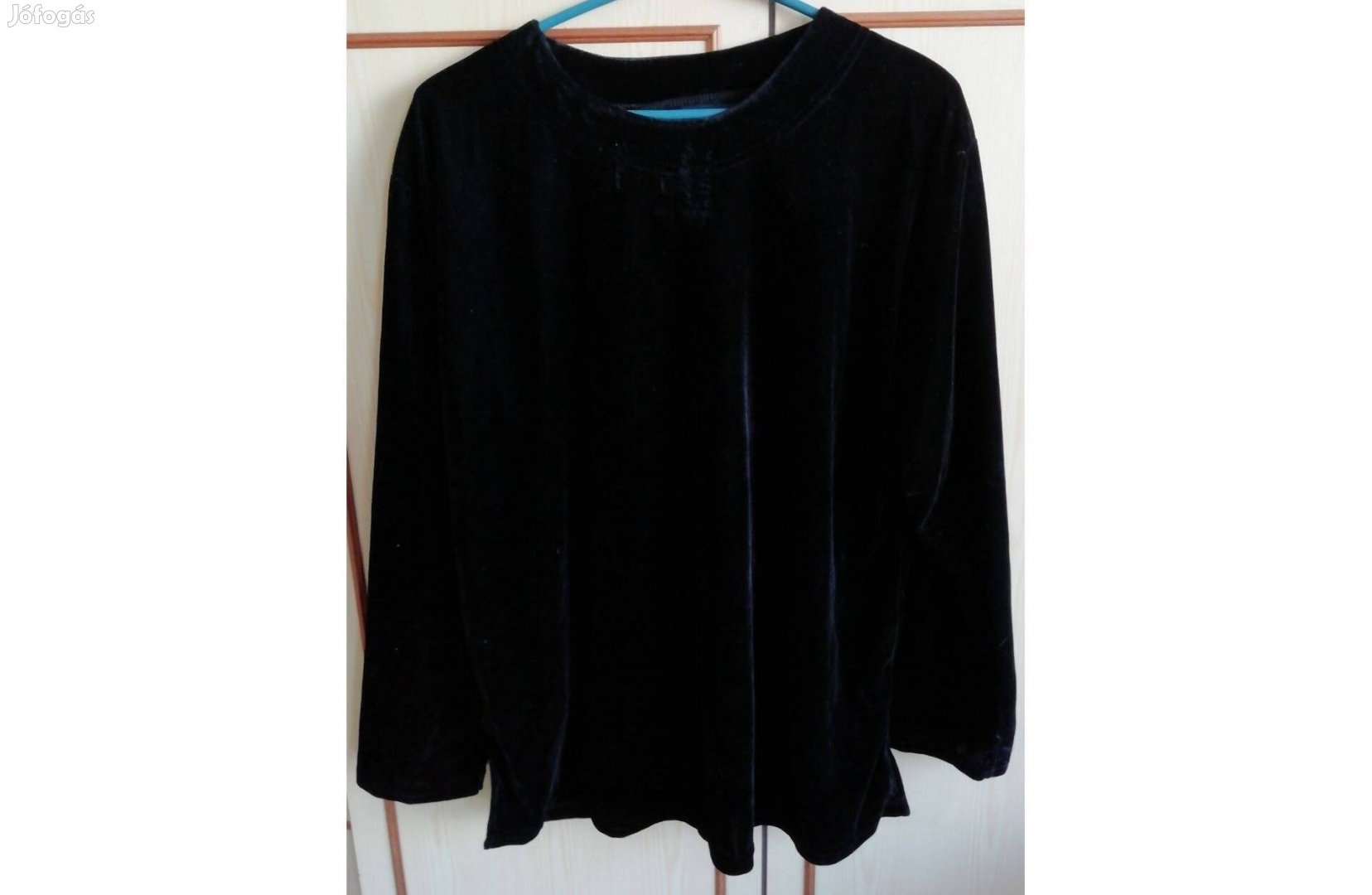 Női nadrágkosztüm, gumis derekú, fekete, 3 XL