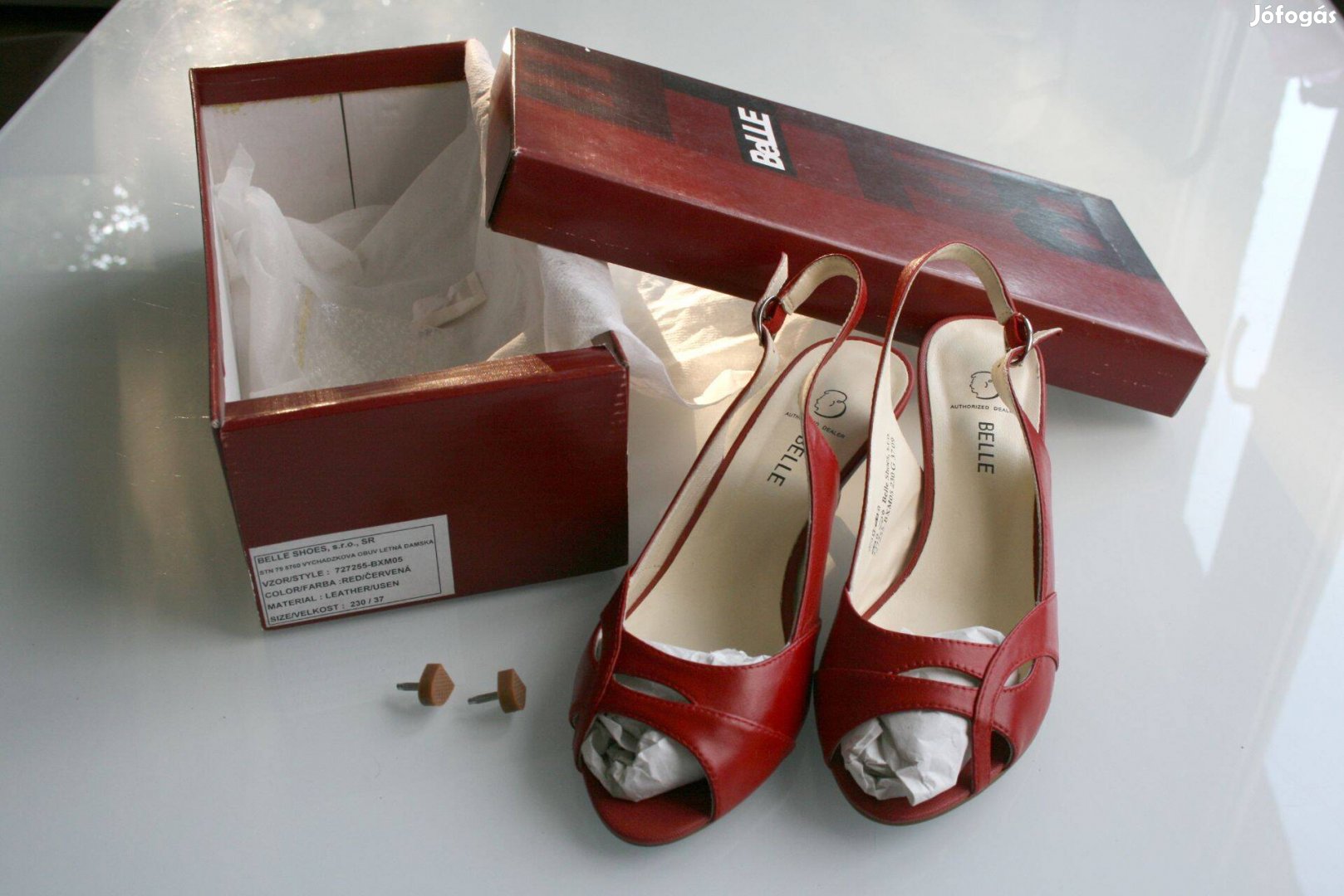 Női nyári fél magas sarkú elegáns cipő, 37