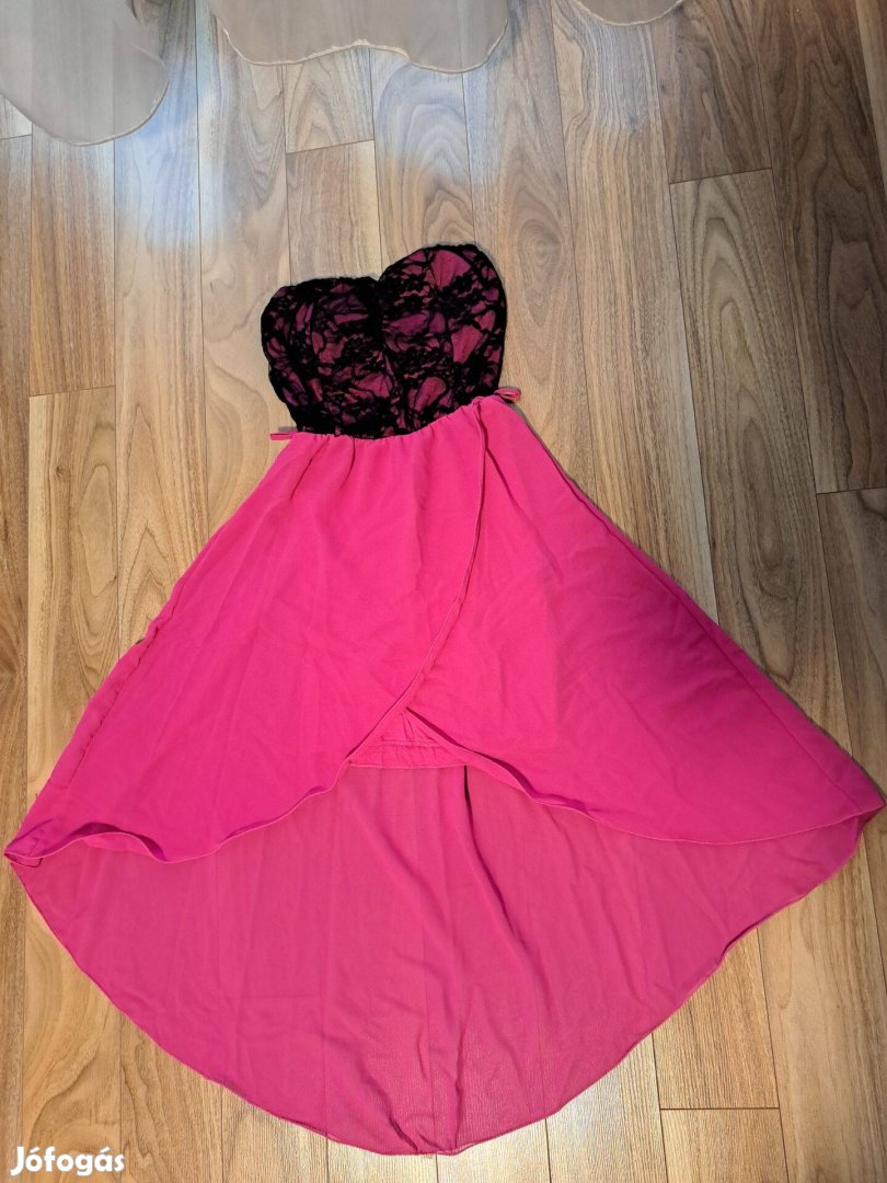 Női pink-fekete színű alkalmi ruha S méretben eladó!