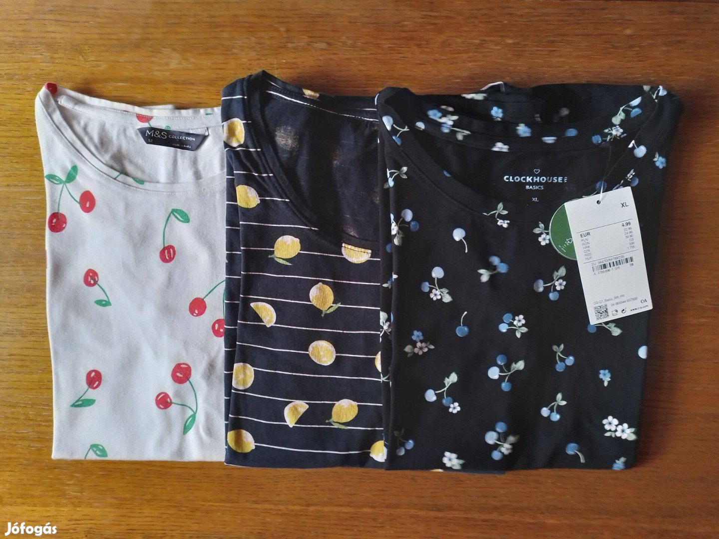 Női pólócsomag 2 db cseresznyés, 1 db citromos