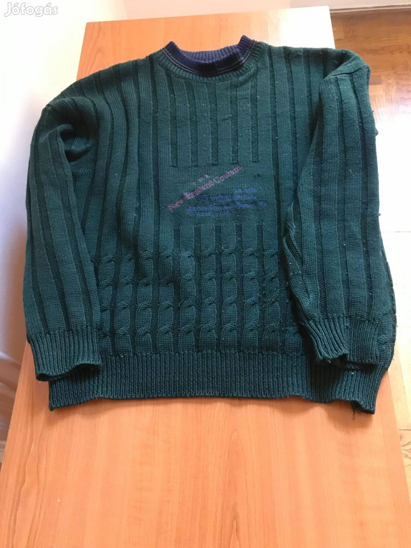 Női pulóver sötét zöld színű, XXL méretű, N.England C