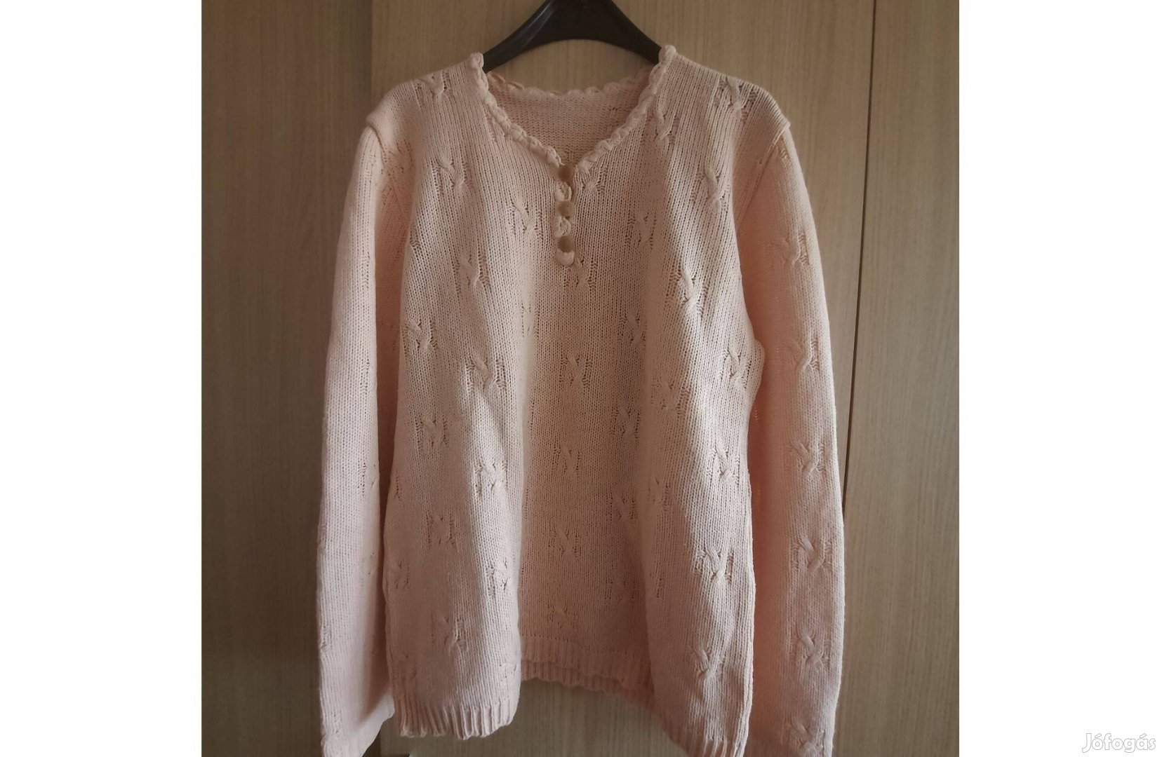 Női rózsaszínű pulóver 42-es méret eladó