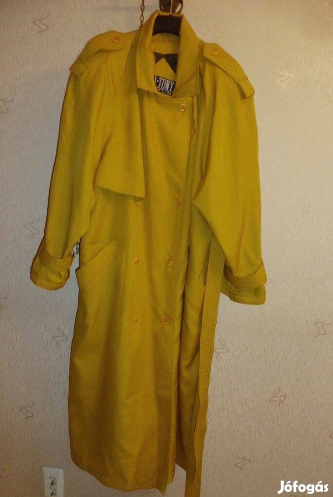 Női sárga vadonat ujj esőkabát raglán ujas