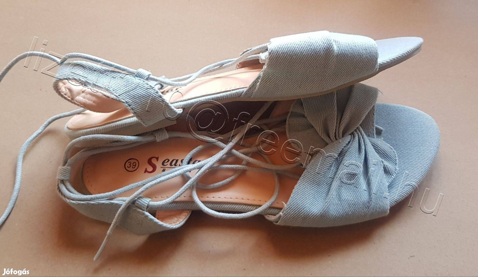 Női szandál cipő kék színű vadonatúj 1