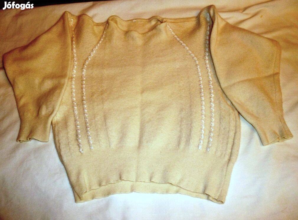 Női új kötött mintás gyapjú pulóver