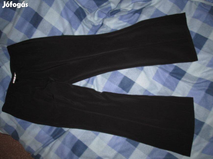 Női új minőségi fekete bársony alkalmi nadrág M/L méret