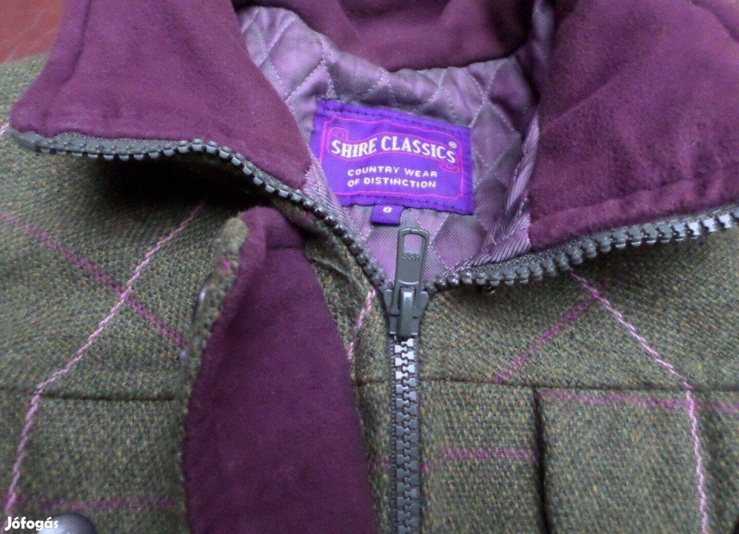 Női vadász kabát tweed gyapjú
