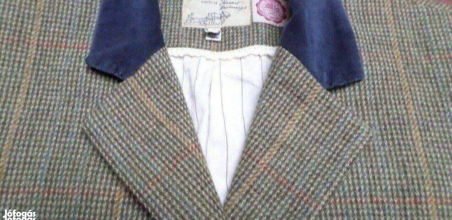 Női vadász kabát tweed gyapjú újszerű