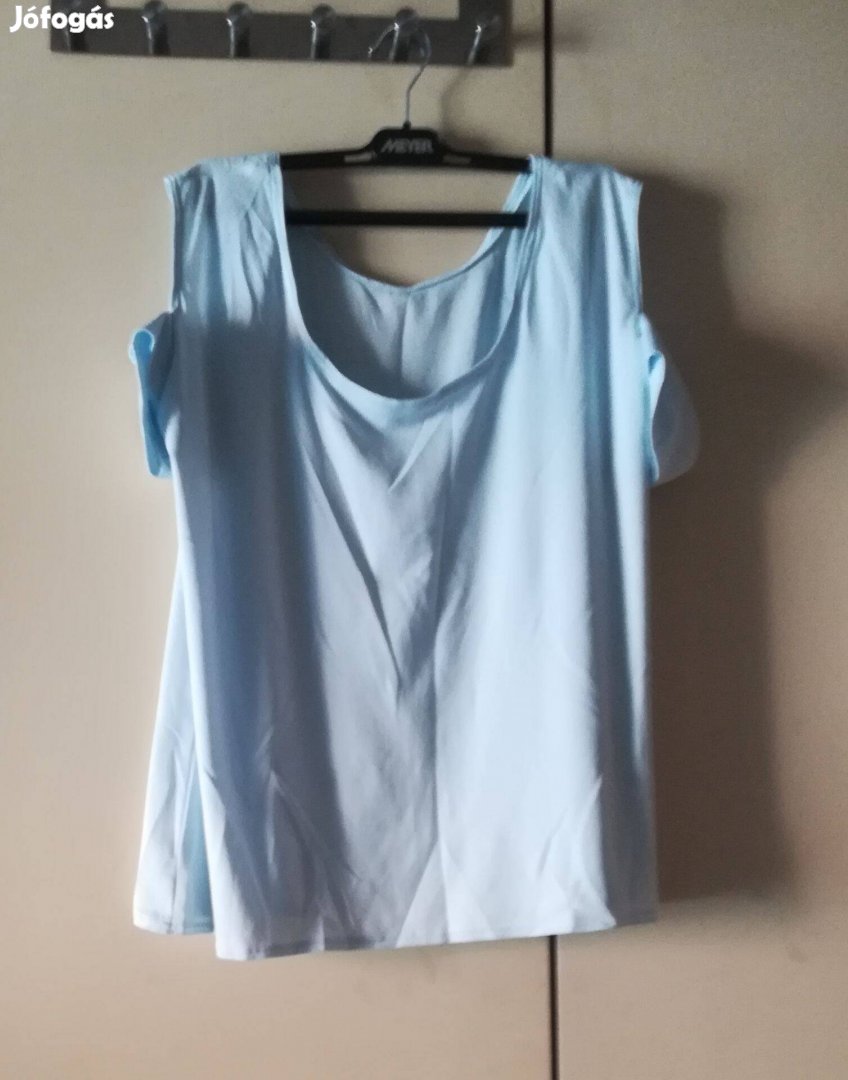 Női világoskék vállvillantós blúz,44-46-méret!66