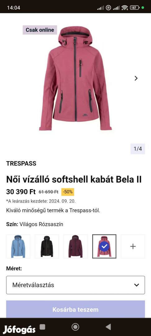 Női vízálló softshell kabát Bela II