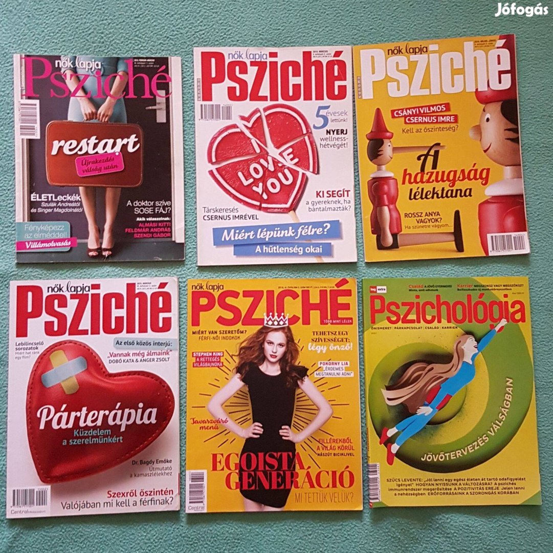 Nők Lapja Psziché magazinok (5 db) + HVG Pszichológia (2023/1.)