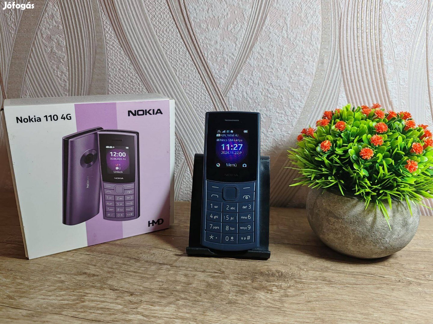 Nokia 110 4G hagyományos, nyomó gombos, független + Dual+facebook!