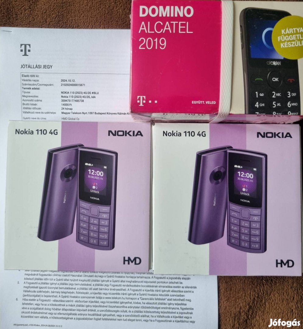 Nokia 110 4g 2023 alcatel nyomogombos telefonok