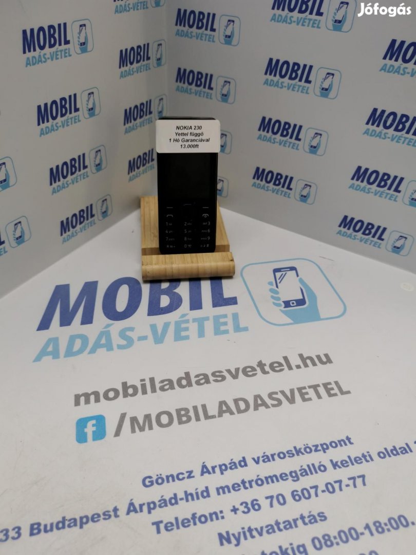 Nokia 230 Yettel, 12 hó garancia