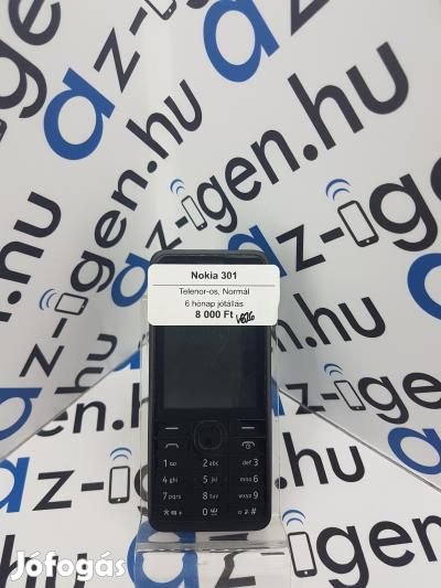 Nokia 301|Normál|Fekete|Telenor-os