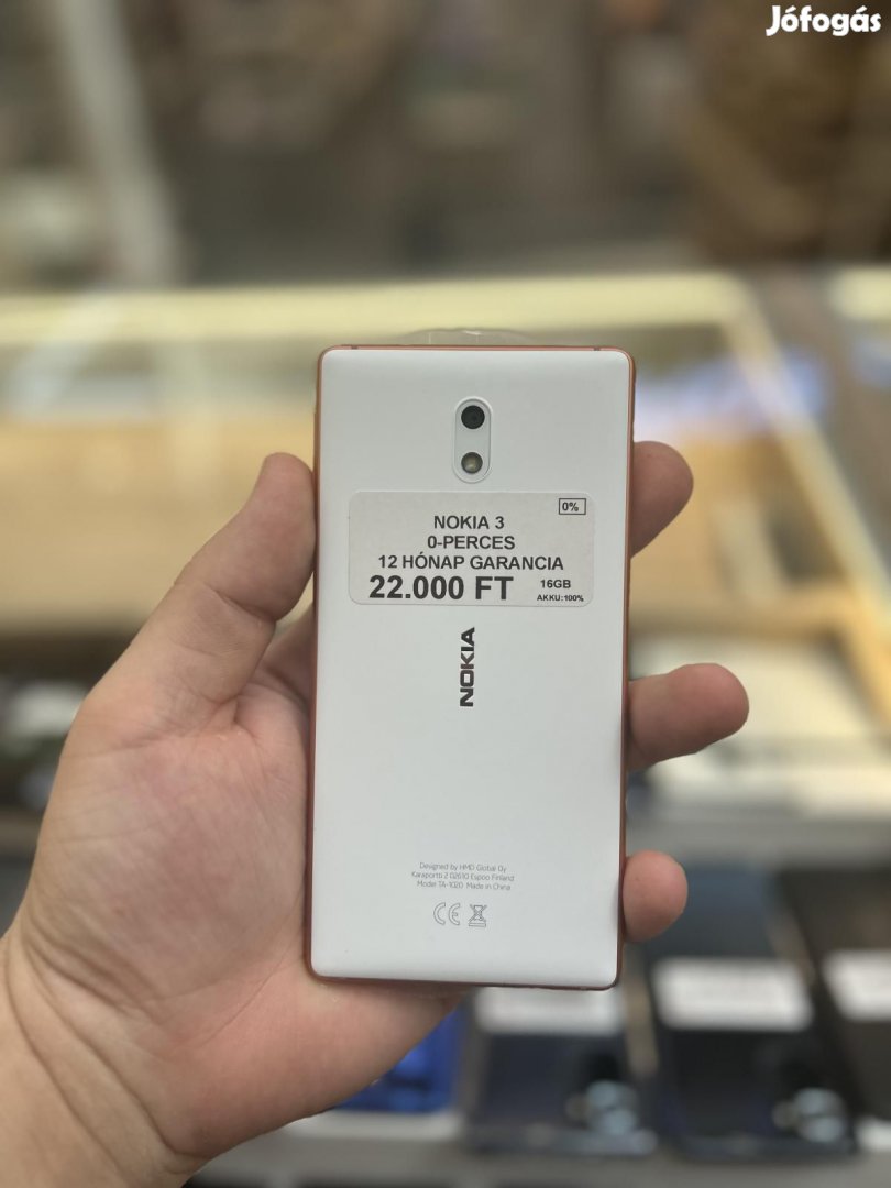 Nokia 3 Kártyafüggetlen 16 GB 2 GB Ram, 12 hó garancia