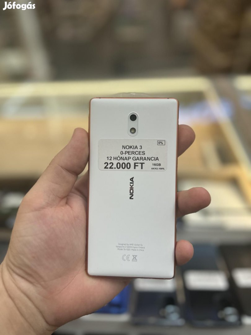 Nokia 3 Kártyafüggetlen 16 GB 2 GB Ram, 12 hó garancia