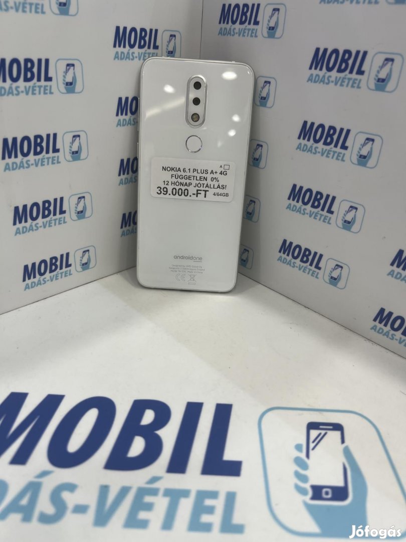 Nokia 6.1 Plus Dual Sim 64 GB, 12 hó garancia