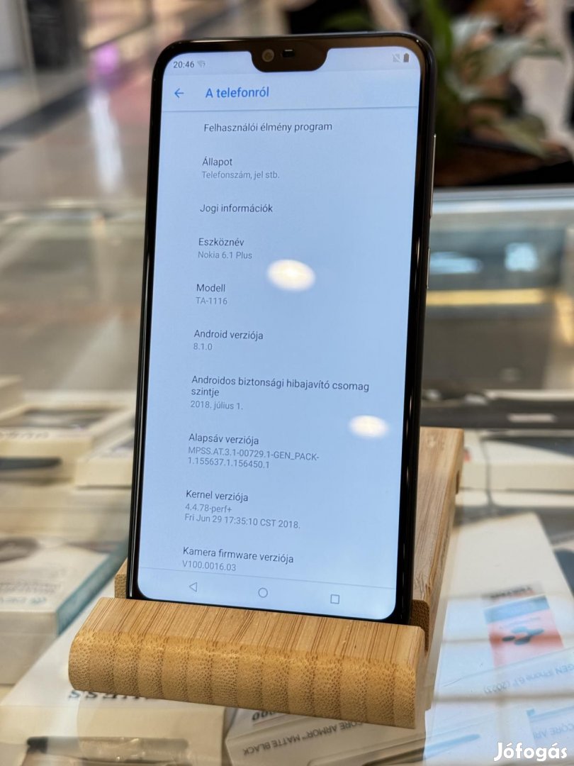 Nokia 6.1 Plus Kártyafüggetlen 64 GB, 12 hó garancia