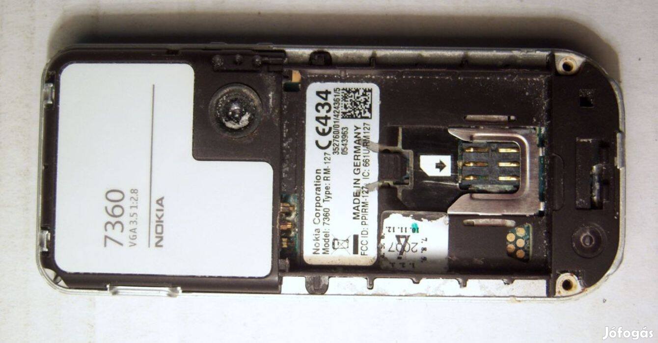 Nokia 7360 Ver.1 2005 hibás, sérült, hiányos, beázott