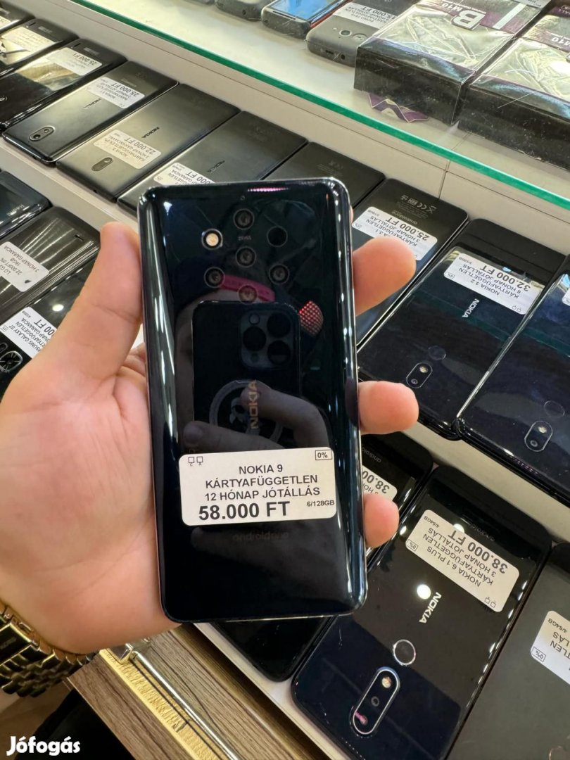 Nokia 9 Kártyafüggetlen 128 GB, 12 hó garancia