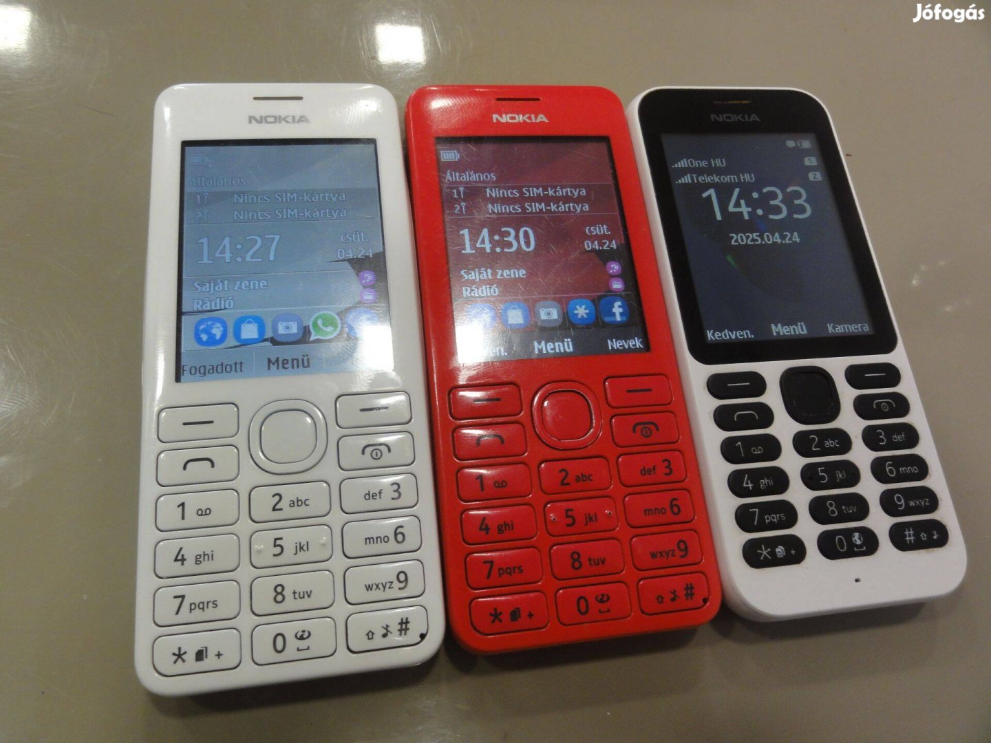 Nokia Dual Simes kártyafüggetlen telefonok töltővel együtt 7000 ft/db