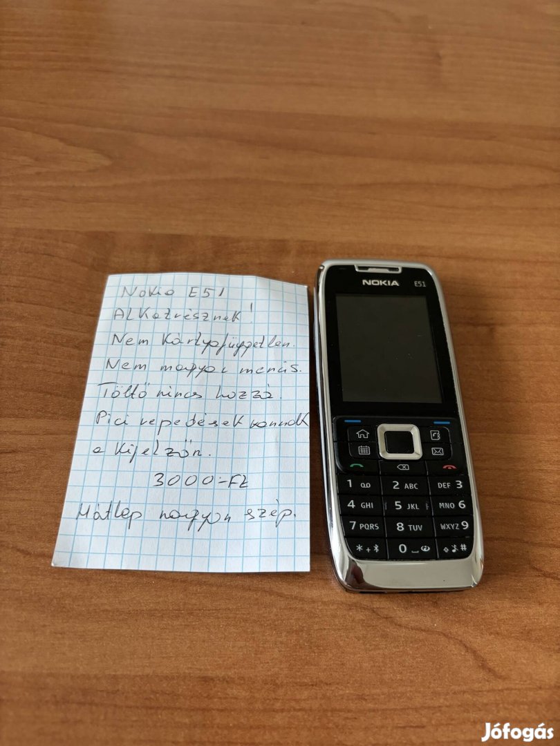 Nokia E51 Alkatrésznek 