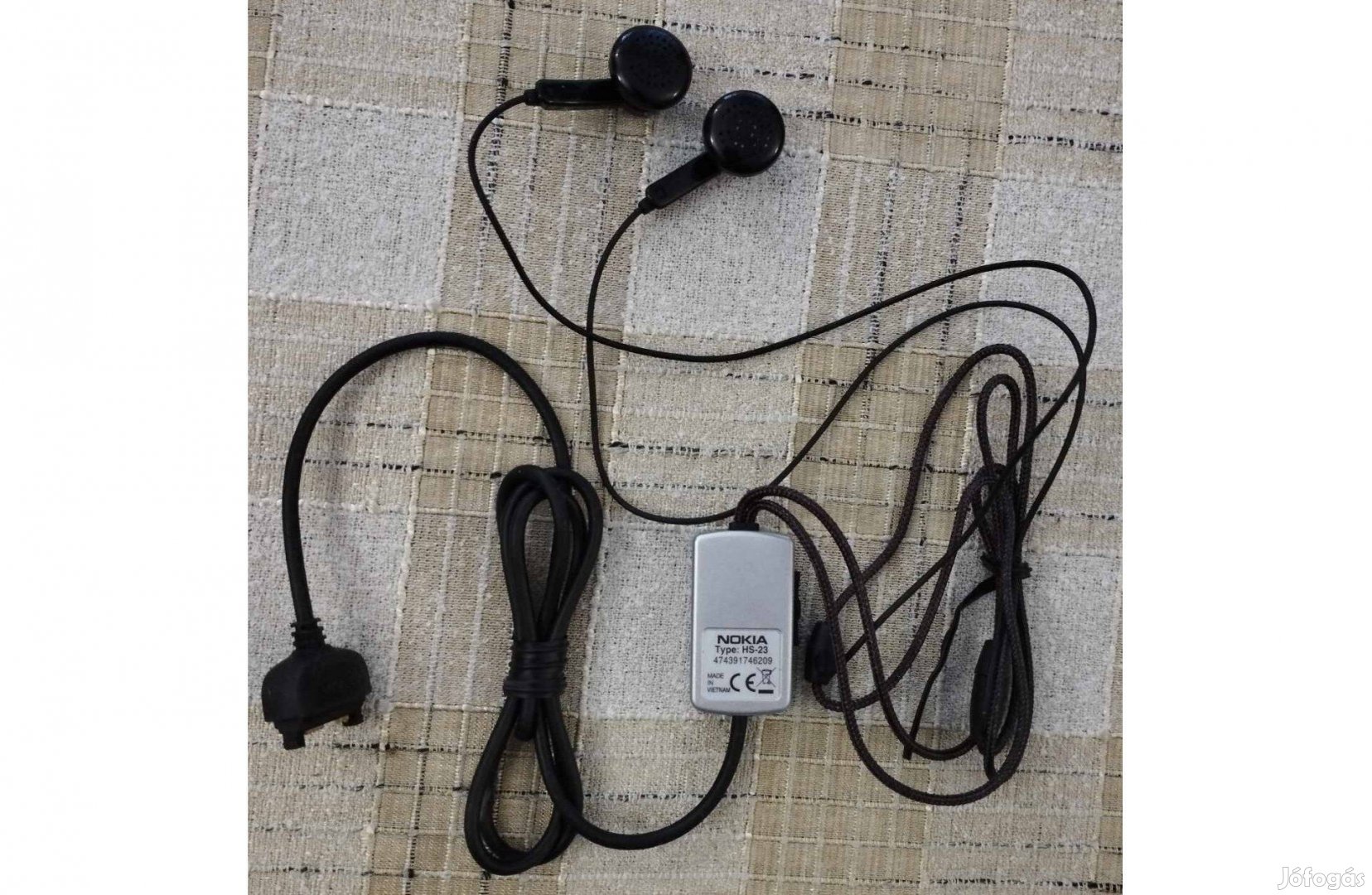 Nokia HS-23 fekete gyári sztereo headset