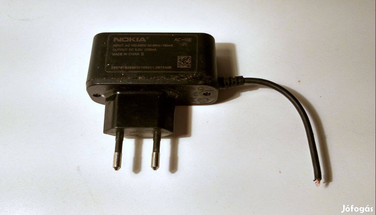 Nokia Hálózati Táp 5V 1200mA AC-10E Ver.1 sérült tesztelve