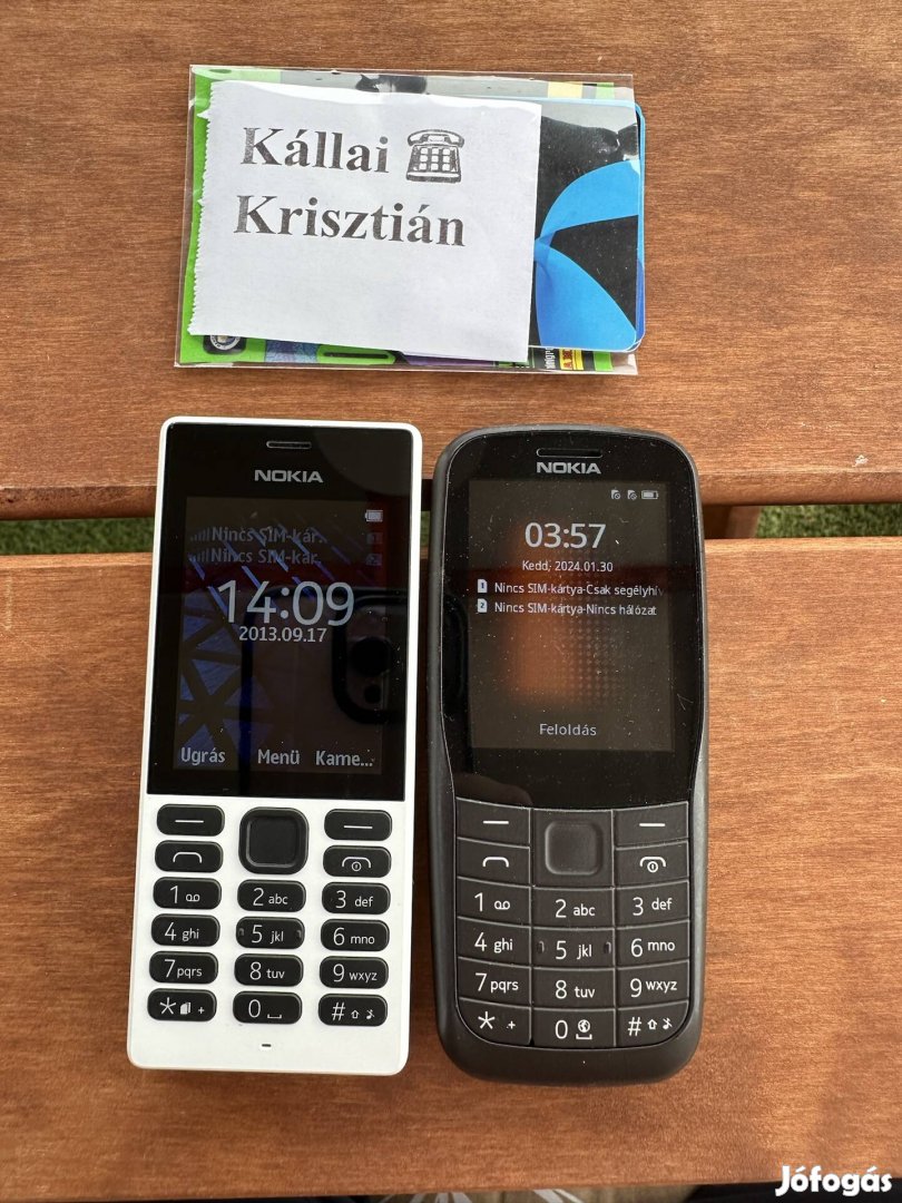 Nokia nyomógombos dual SIM telefonok eladó 