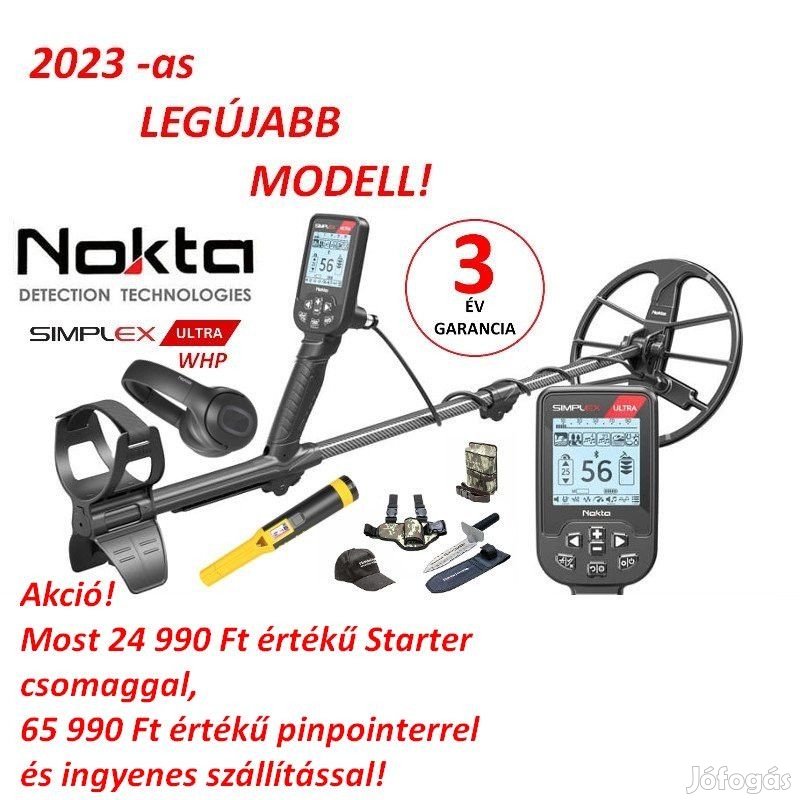 Nokta Simplex Ultra WHP fémkereső fémdetektor + AccuPoint pinpointer