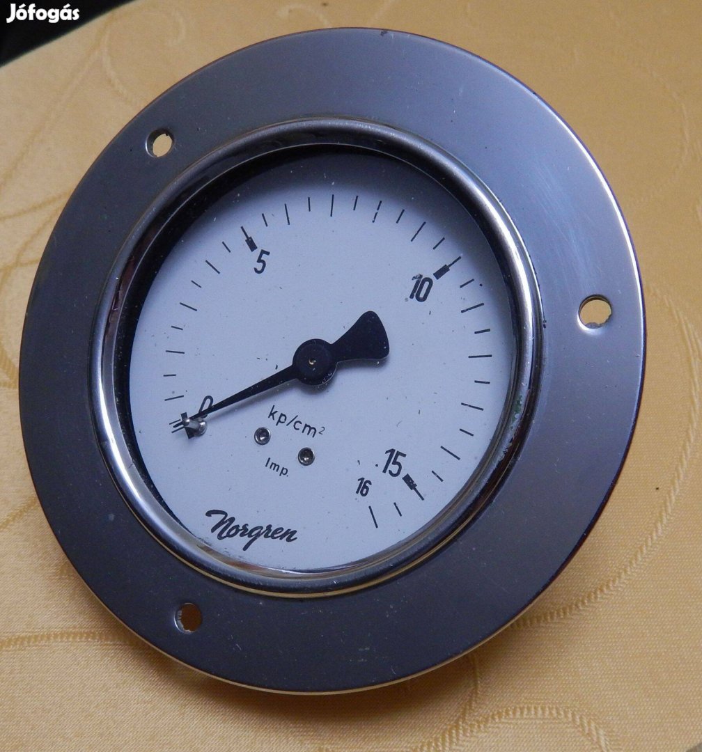 Norgren nyomásmérő óra beépítő keretes