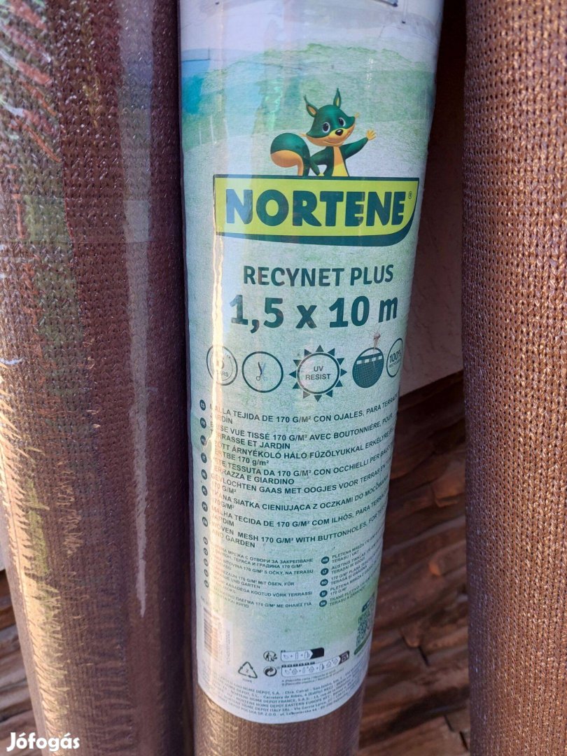 Nortene árnyékoló, belátásgátló eladó - barna színű, 4 tekercs