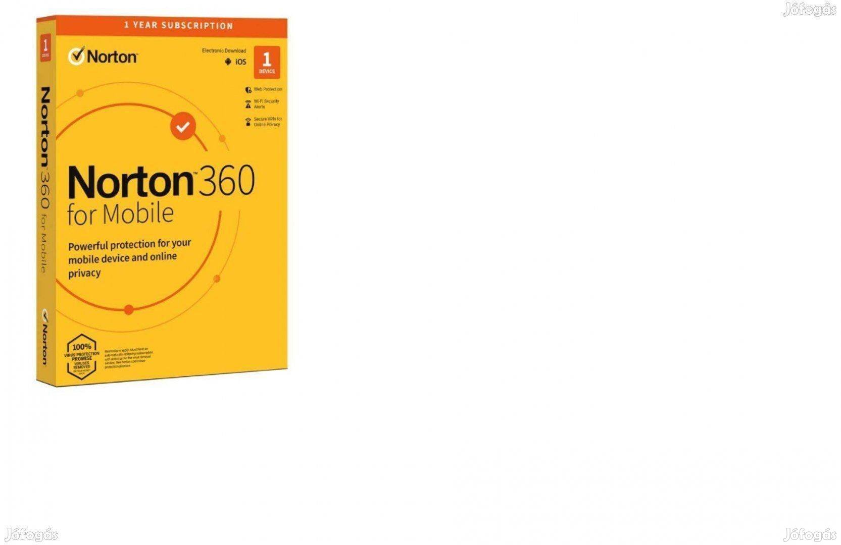 Norton 360 FOR MOBILE HUN 1 Felhasználó 1 Éves Vírusirtó Szoftver