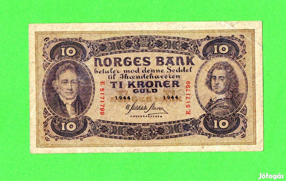 Norvégia 10 kroner 1944 EF