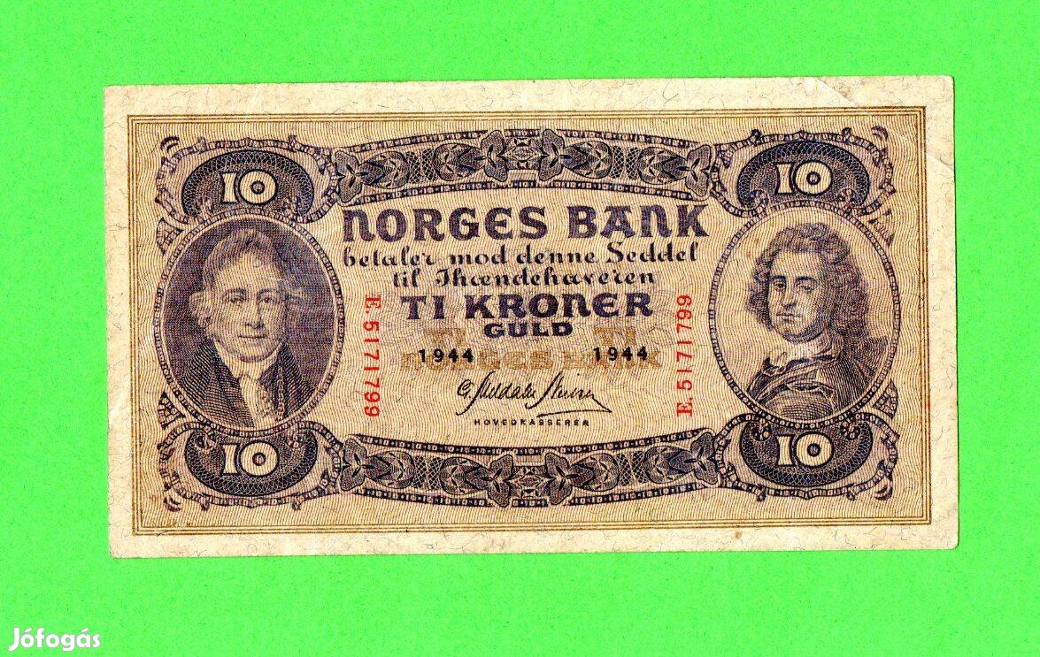 Norvégia 10 kroner 1944 EF