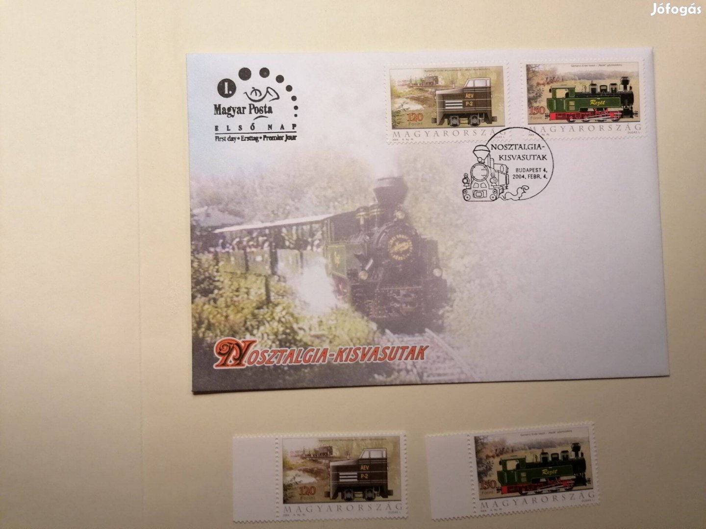 Nosztalgia Kisvasutak II. (2004) FDC+ postatiszta bélyegek szettben