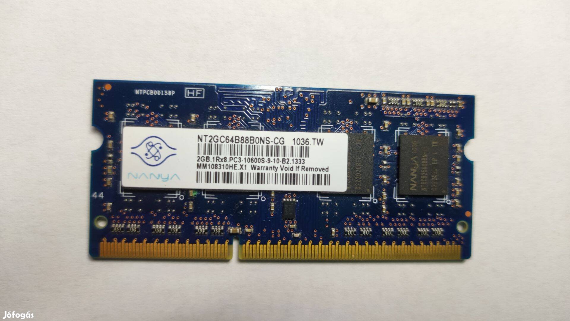 Notebook memória DDR3 2 GB 1333MHz