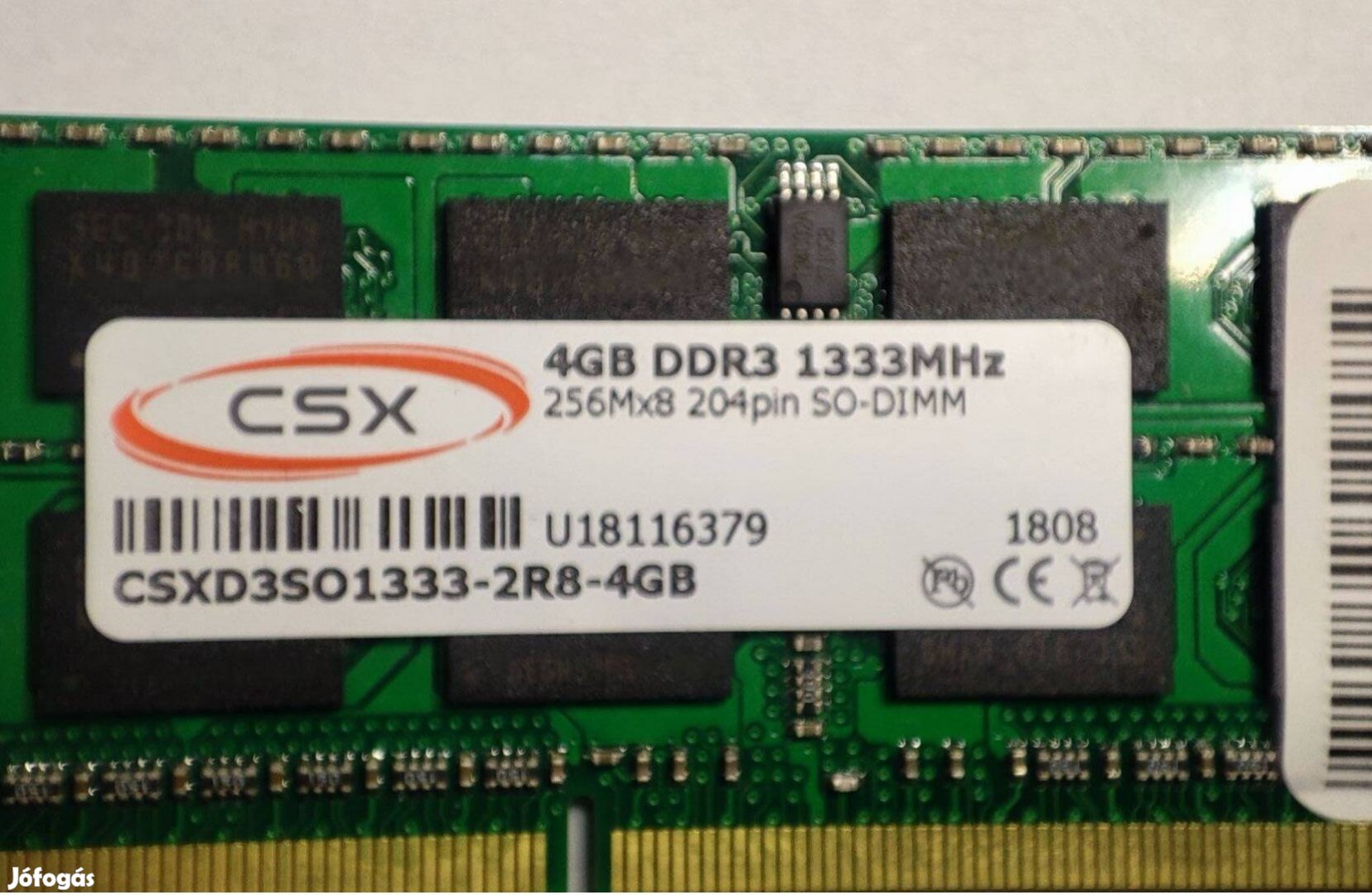 Notebook memória DDR3 4 GB 1333MHz