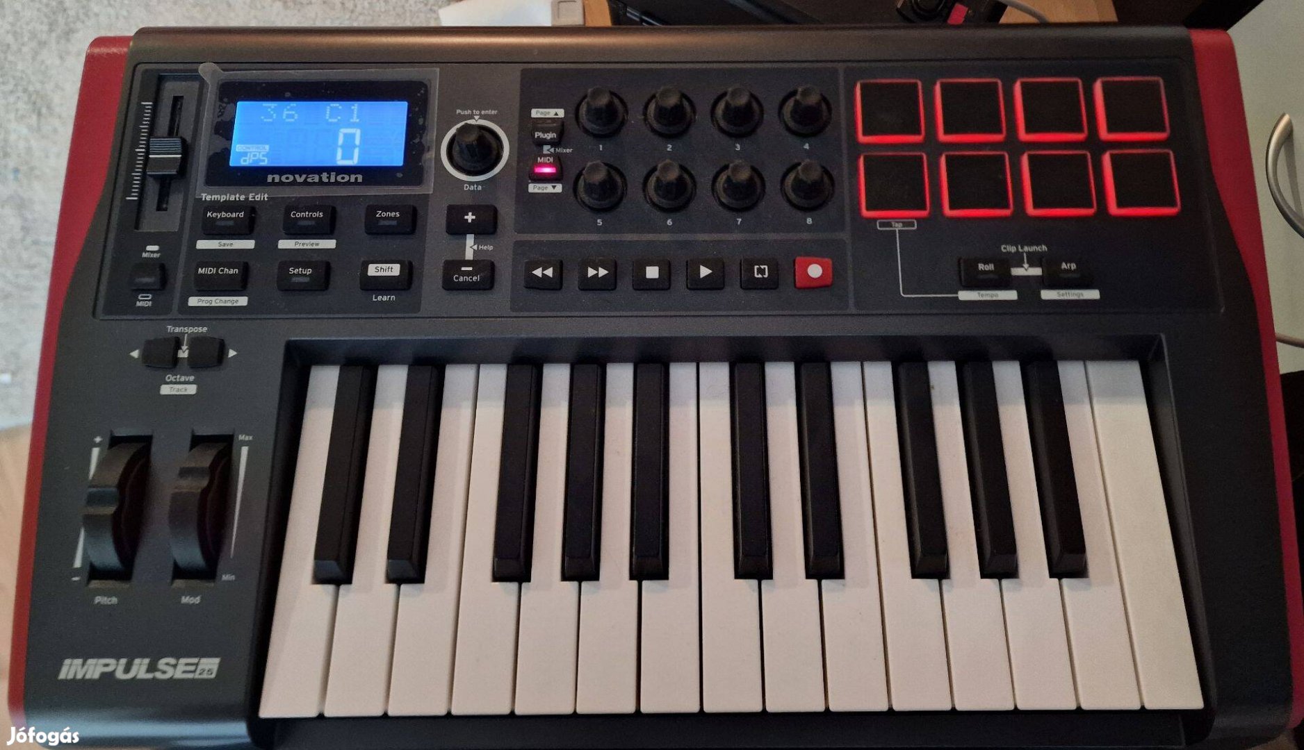 Novation Impulse 25 midi billentyűzet eladó