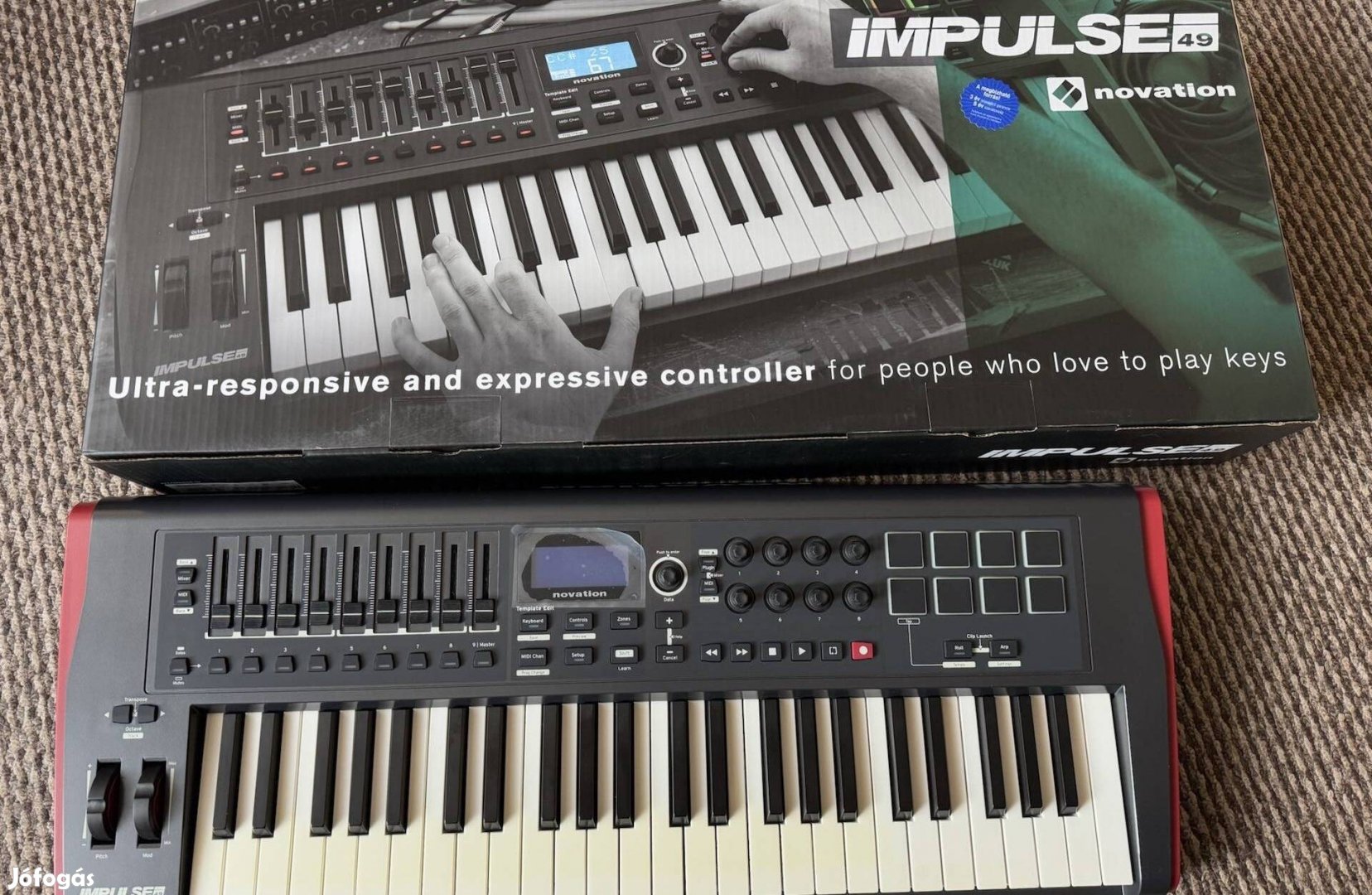 Novation Impulse 49 midi billentyűzet