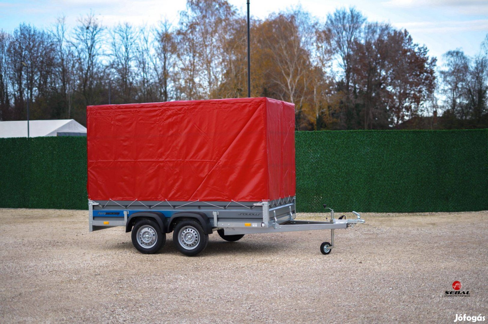 Novemberi akcióval 3m-es ponyvás új Faro utánfutó +rendszám 999.000 Ft