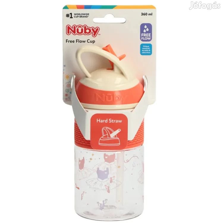 Nuby szívószálas itatópohár tritánból-360ml, OUTLET termék