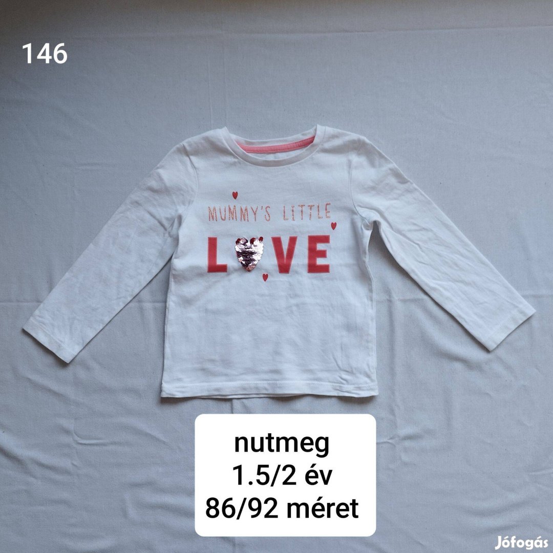 Nutmeg fehér póló 8692 méret