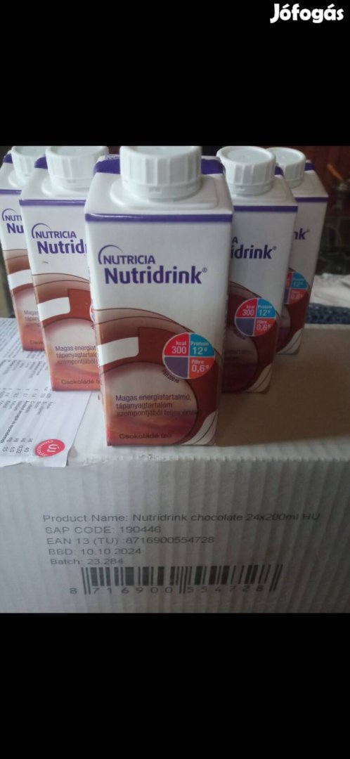 Nutridrink csokoládé ízű 200 ml. 200 Ft/doboz