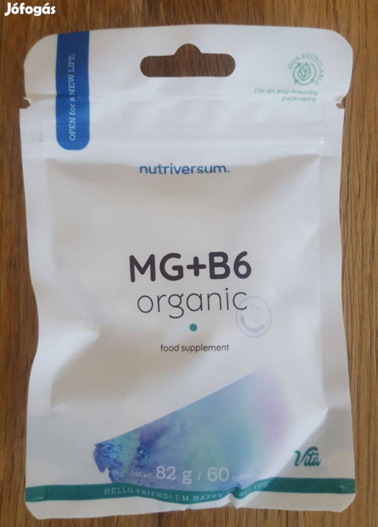 Nutriversum VEG Organic Magnézium + B6-vitamin (60 Tabletta) Akció %%