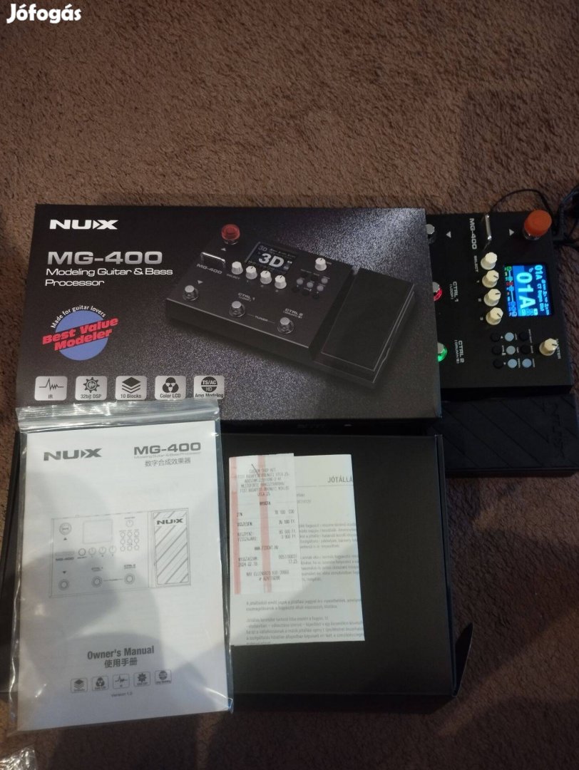 Nux MG-400 Modellezős gitárprocesszor