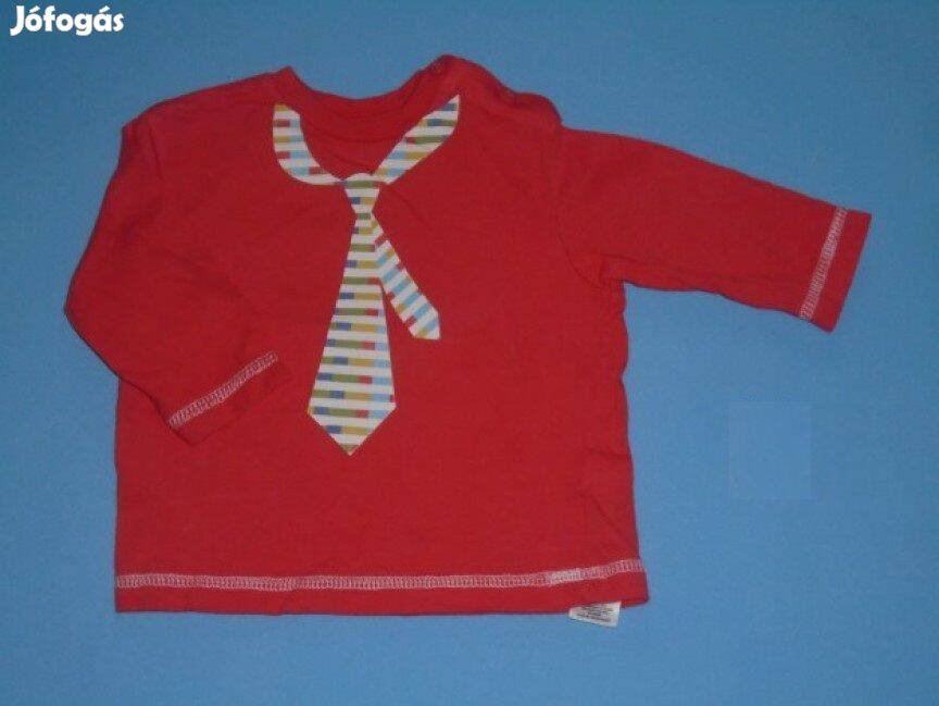 Nyakkendő mintás hosszú ujjú felső 3-6 hó méret 68