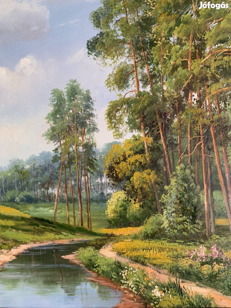 Nyár olaj vászon festmény Nagy Falusi Árpád
