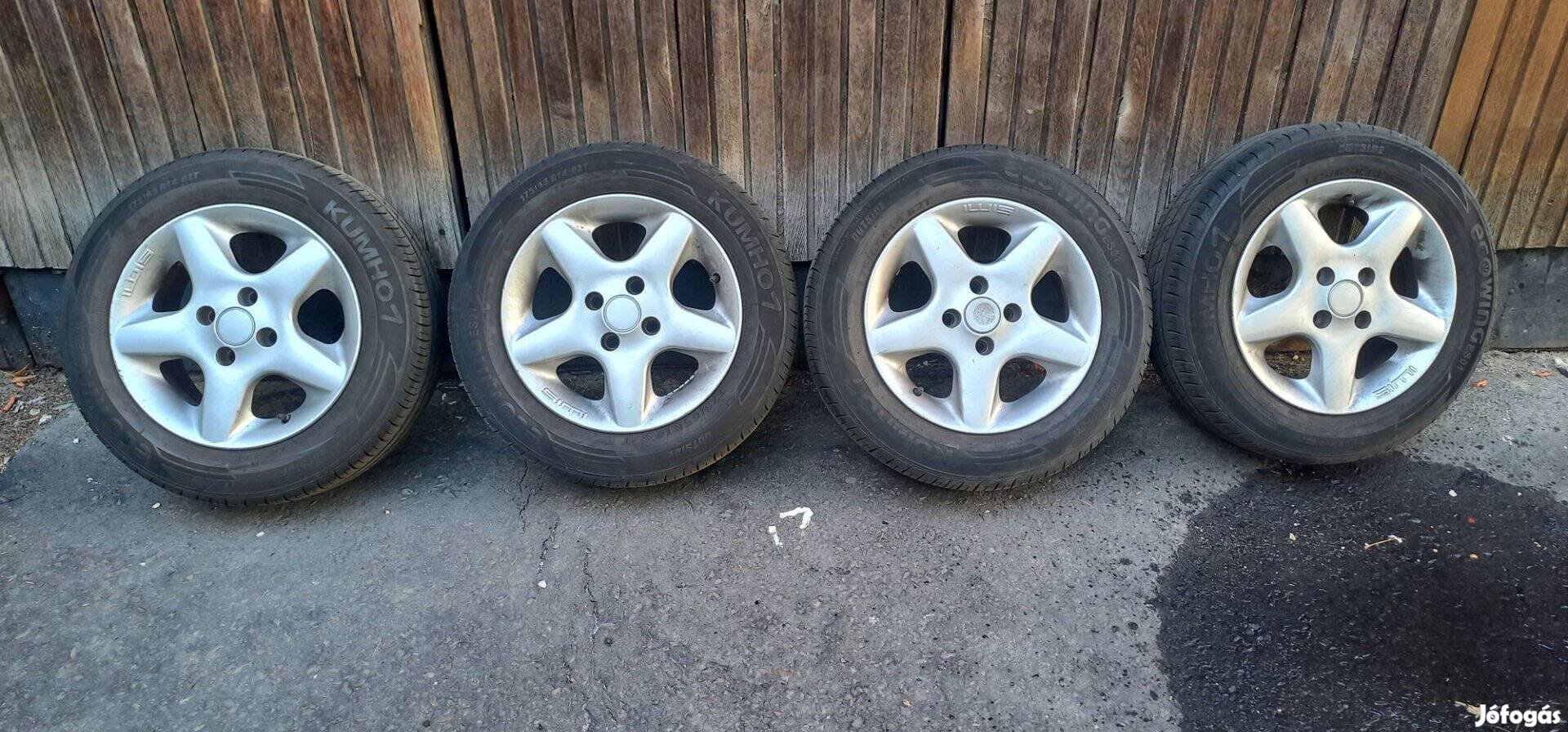 Nyári autó gumi alufelnivel és 16 db felni csavarral
